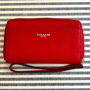Coach Red Wristlet Wallet